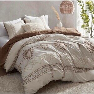 New Queen Size Boho Bohemian Duvet Cover With Pillow Cases